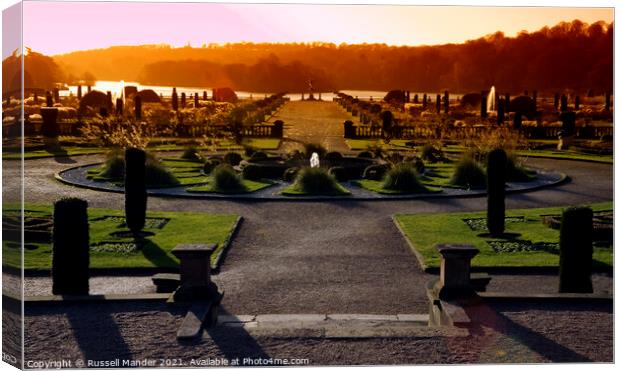 SUNRISE AT TRENTHAM Canvas Print by Russell Mander