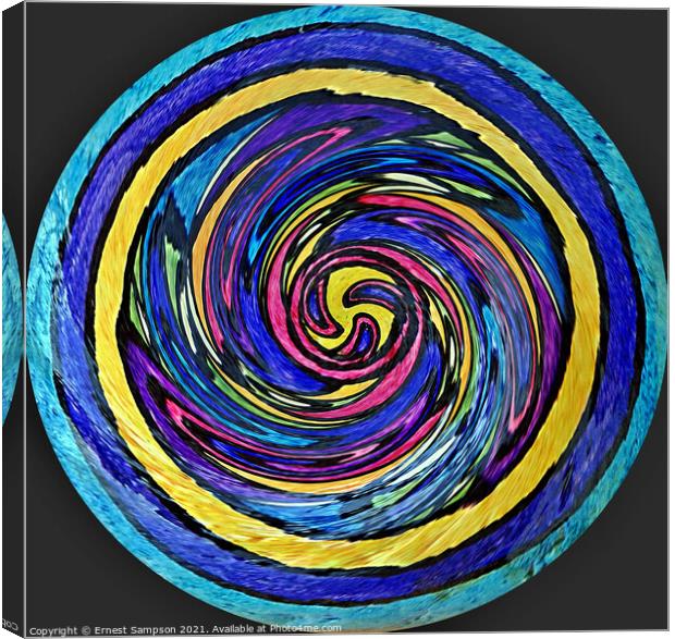 Swirl And Pinch Abstract Art Canvas Print by Ernest Sampson