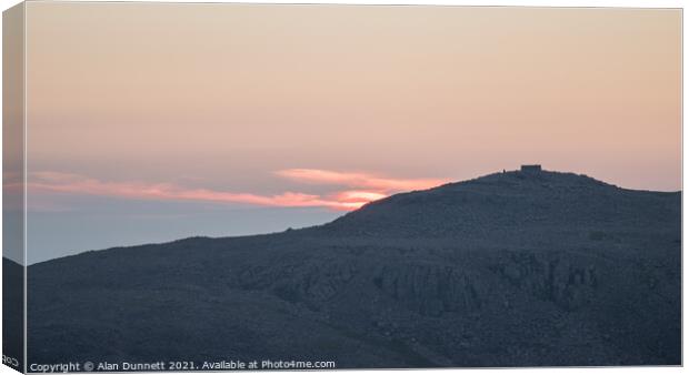 Outdoor mountain Canvas Print by Alan Dunnett