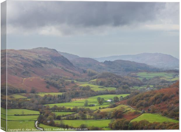 Eskdale Valley Canvas Print by Alan Dunnett