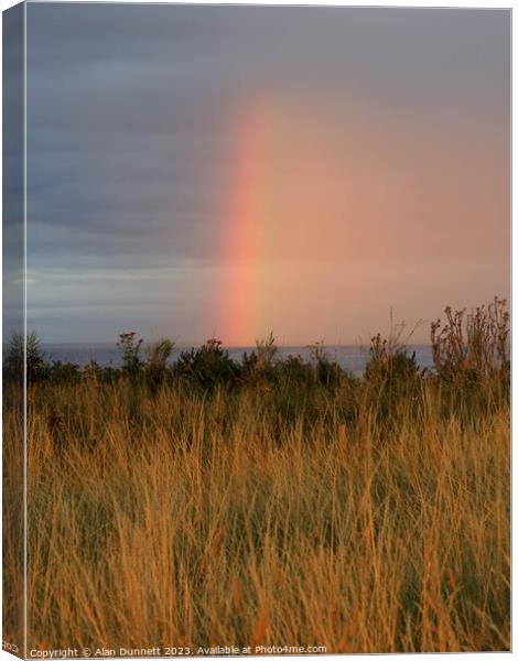 The Verdant Pasture's Rainbow Canvas Print by Alan Dunnett