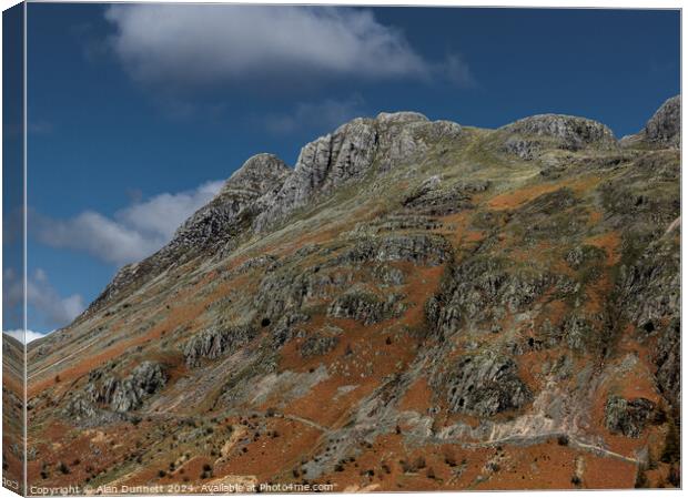 Langdale Pikes Canvas Print by Alan Dunnett