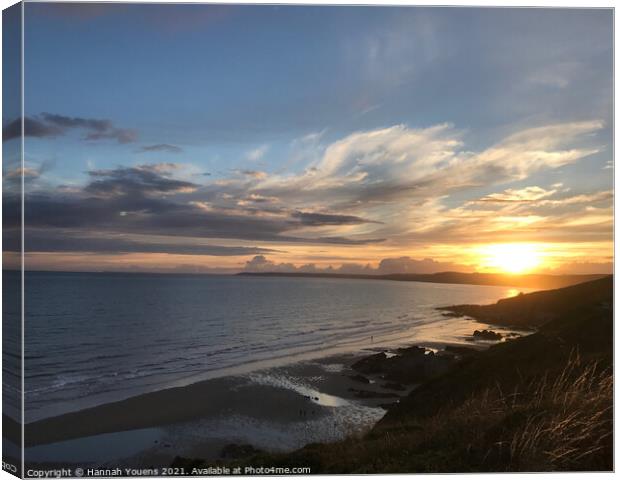 View to Looe Canvas Print by Hannah Youens