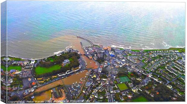 Aerial photo leaving Isle of Man Canvas Print by Pieter Marais