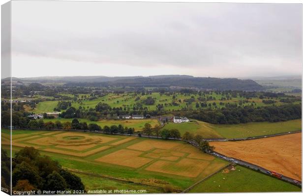 Landscape from Stirling Castle Scotland Canvas Print by Pieter Marais