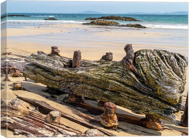 Wooden shipwreck beach timbers Canvas Print by Photimageon UK