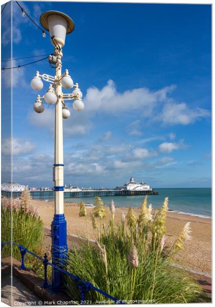 Eastbourne beach and pier in 2011 (before fire) Canvas Print by Photimageon UK