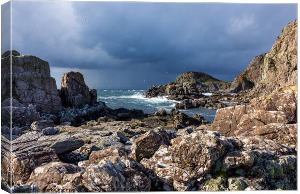 Stormy sky over Point of Sleat, Skye Canvas Print by Photimageon UK