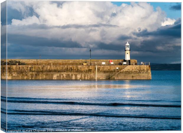 Smeatons Pier and Lighthouse, St Ives Harbour, Cornwall Canvas Print by Photimageon UK