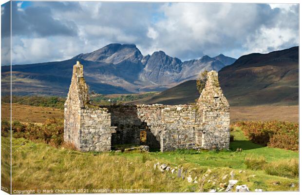 Ruined house and Blaven, Skye Canvas Print by Photimageon UK