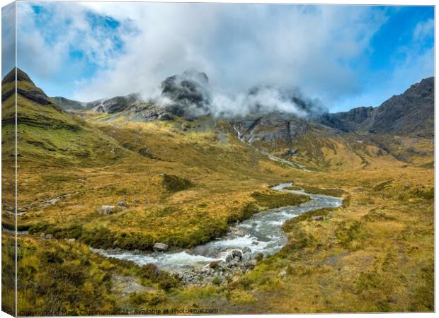 Misty Blaven in the Black Cuillin mountains of Skye Canvas Print by Photimageon UK