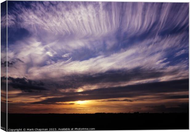 Cirrus cloud sunset - Leicestershire Canvas Print by Photimageon UK