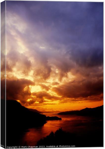 Sunset over Loch Alsh, Scotland Canvas Print by Photimageon UK