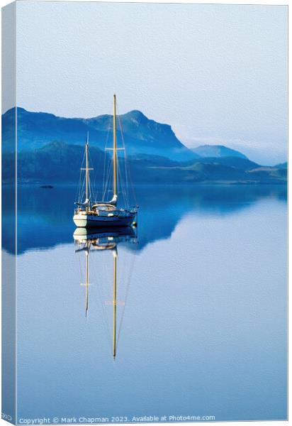 Lone Yacht, Loch Craignish, Scotland Canvas Print by Photimageon UK