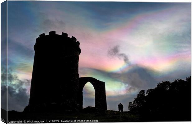 Mother of Pearl Clouds and Old John Silhouette Canvas Print by Photimageon UK