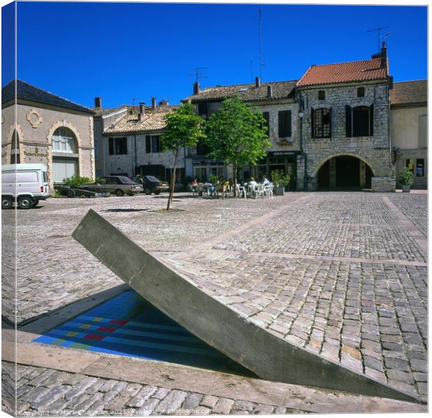 Place des Cornieres, Lauzerte, France Canvas Print by Photimageon UK