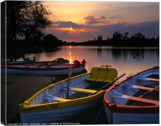 Sunset over Thorpeness Meare, Suffolk Canvas Print by Photimageon UK