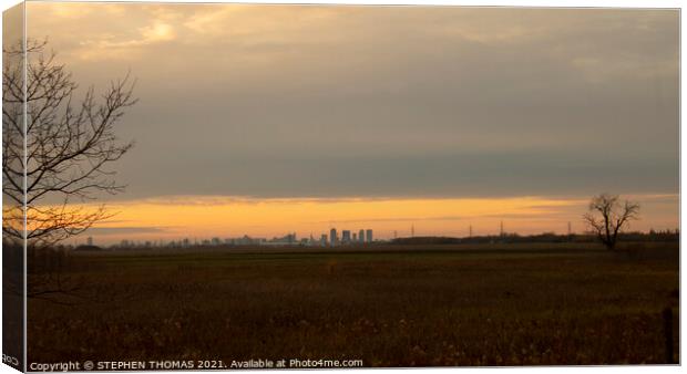 Prairie City Sunset Canvas Print by STEPHEN THOMAS