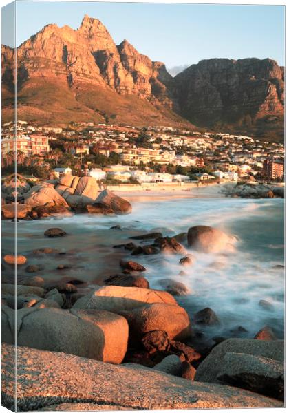 Camps Bay at Sunset, South Africa Canvas Print by Neil Overy