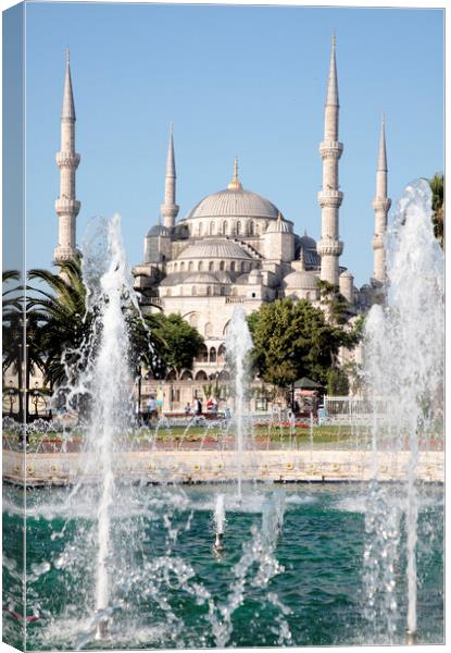 Sultan Ahmed Mosque, Blue Mosque, Istanbul Canvas Print by Neil Overy