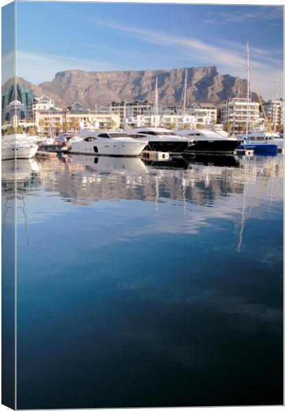 Table Mountain Victoria and Albert and Waterfront, Cape Town Canvas Print by Neil Overy