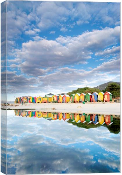 St James Beach Huts South Africa Canvas Print by Neil Overy