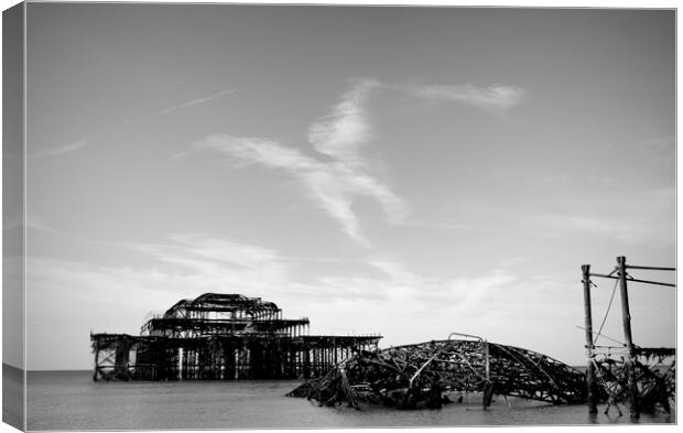 Brighton West Pier Canvas Print by Neil Overy