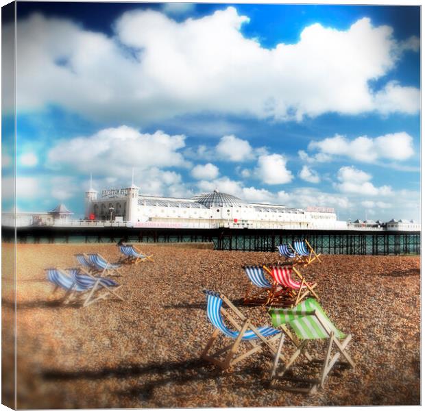 Brighton Palace Pier Toy Camera Effect Canvas Print by Neil Overy