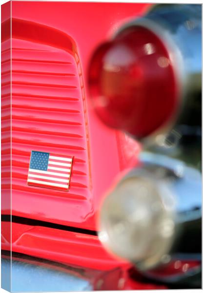 Red Studebaker golden hawk car rear light cluster Canvas Print by Neil Overy