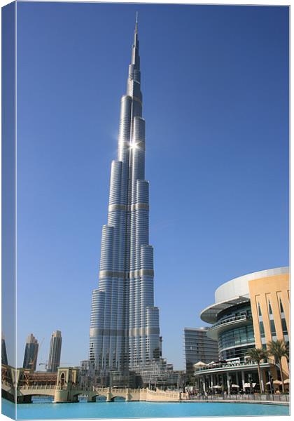 Burj Khalifa, Dubai Canvas Print by David Gardener