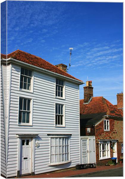 Winchelsea Town Houses, Sussex Canvas Print by David Gardener