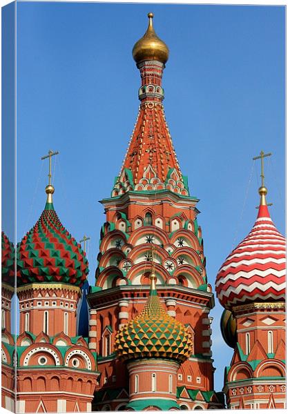 St. Basil's Cathedral, Moscow Canvas Print by David Gardener