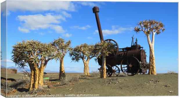 Abandoned steam engine Canvas Print by Adrian Turnbull-Kemp