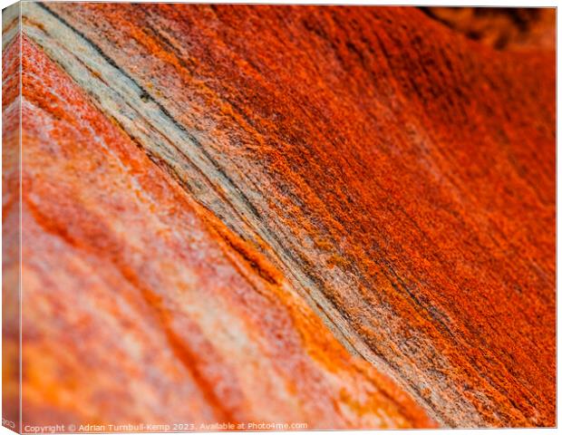 Burnt ochre sandstone cutting Canvas Print by Adrian Turnbull-Kemp