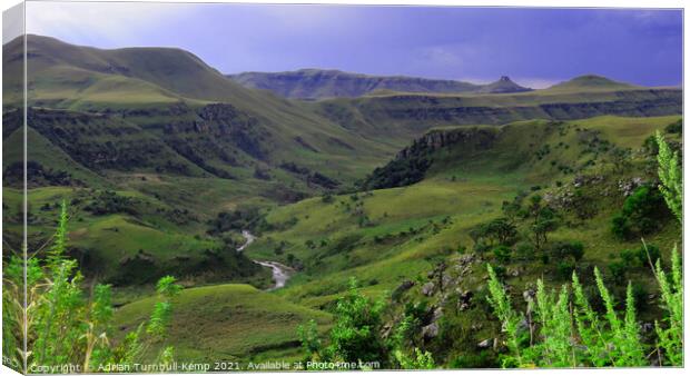 Dramatic Bushman's River Valley, Northern Drakensberg, Kwazulu Natal Canvas Print by Adrian Turnbull-Kemp