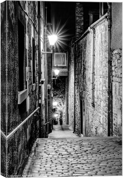 Anchor Close on the Royal Mile Edinburgh Scotland. Canvas Print by Philip Leonard