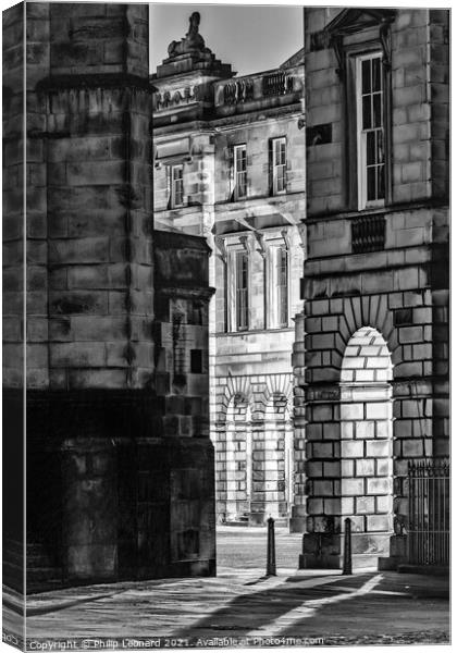 Parliament Square Edinburgh Scotland. Canvas Print by Philip Leonard