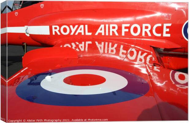 Red Arrows Close up Canvas Print by Alister Firth Photography