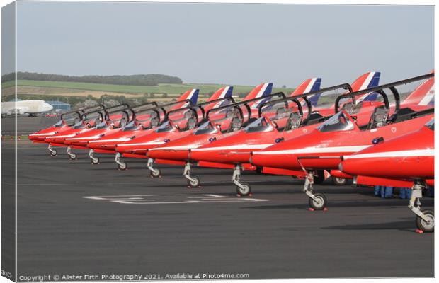 Red Arrows Waiting Canvas Print by Alister Firth Photography
