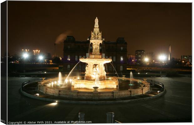 Doulton Fountain Canvas Print by Alister Firth Photography