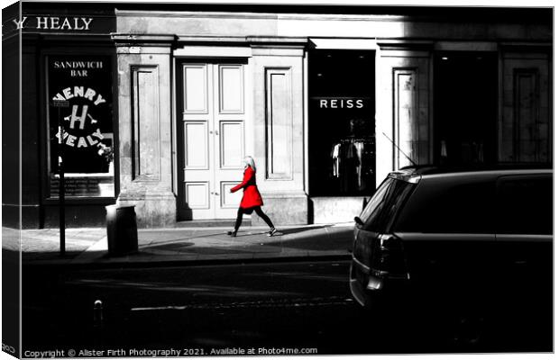 The Red Coat Canvas Print by Alister Firth Photography