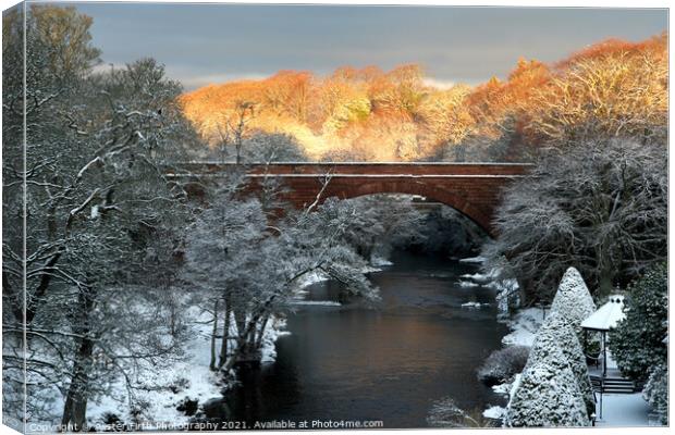 Winter Sunrise over the The River Doon Canvas Print by Alister Firth Photography