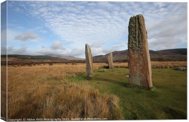 Standing Stones Machrie Moor Canvas Print by Alister Firth Photography