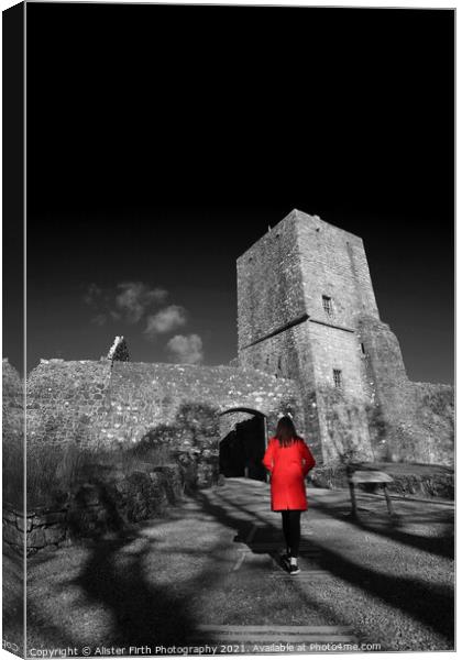 The red coat Canvas Print by Alister Firth Photography