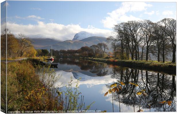 The Caledonian Canal & Ben Nevis Canvas Print by Alister Firth Photography