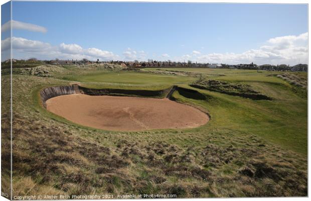 The 17th at Prestwick- The Alps Canvas Print by Alister Firth Photography