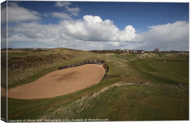 The 17th at Prestwick- The Alps Canvas Print by Alister Firth Photography