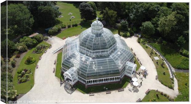 Palm House from the air  Canvas Print by Ian Fairbrother