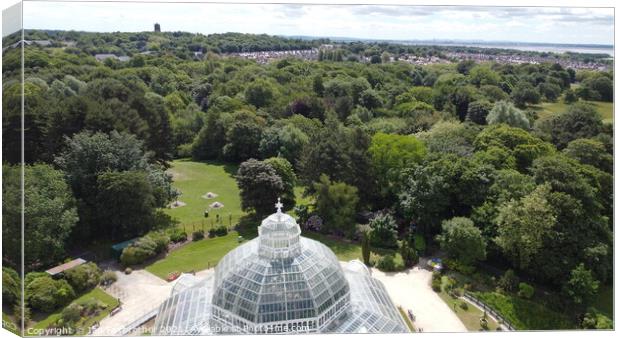 Palm House By Drone  Canvas Print by Ian Fairbrother