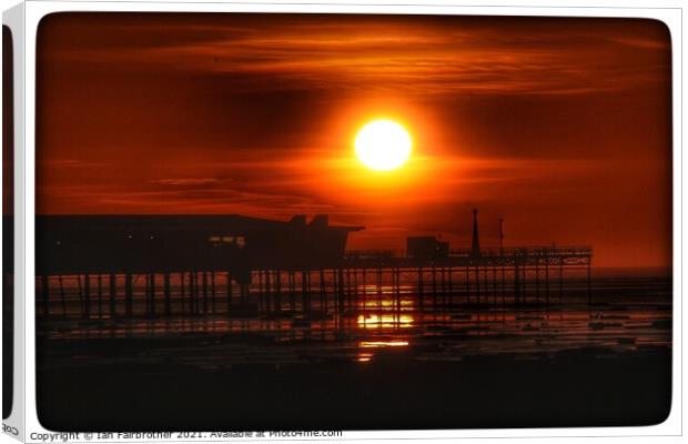 Southport sunset Canvas Print by Ian Fairbrother